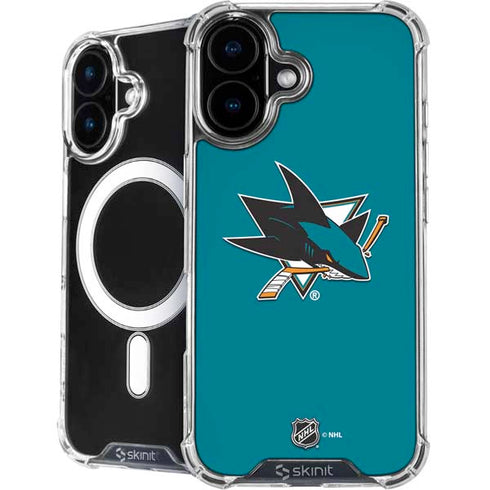 NHL San Jose Sharks Solid Background iPhone 16 MagSafe Case