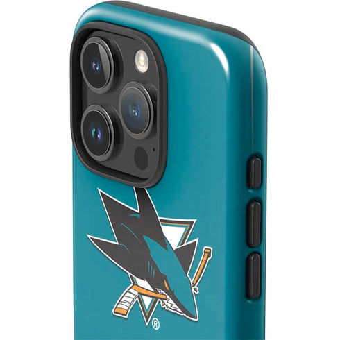NHL San Jose Sharks Solid Background iPhone 16 Pro Impact Case