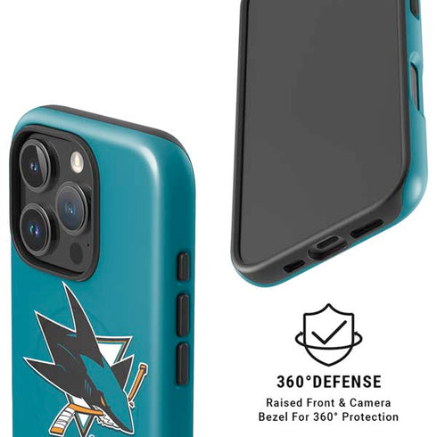 NHL San Jose Sharks Solid Background iPhone 16 Pro Magsafe Impact Case