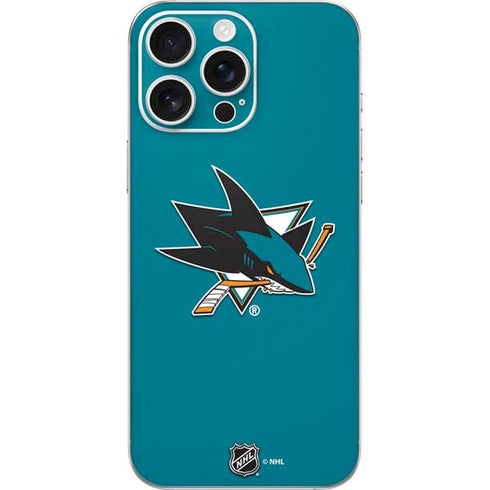 NHL San Jose Sharks Solid Background iPhone 16 Pro Max Skin