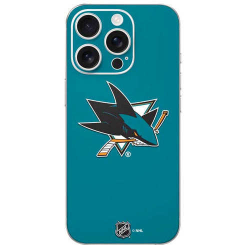 NHL San Jose Sharks Solid Background iPhone 16 Pro Skin