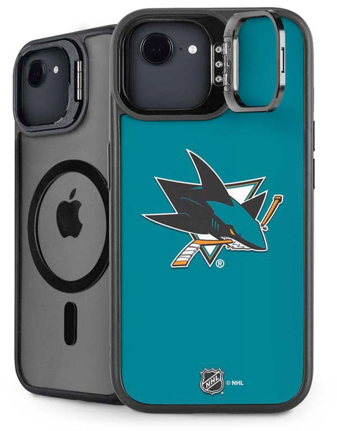 NHL San Jose Sharks Solid Background iPhone 16e Kickstand Case