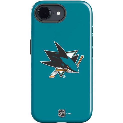 NHL San Jose Sharks Solid Background iPhone 16e Impact Case