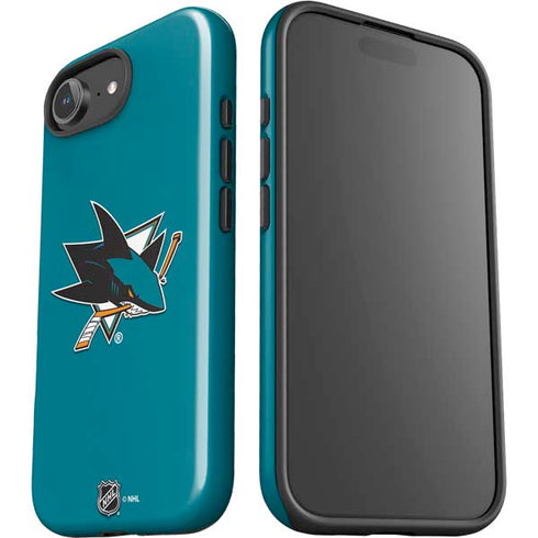 NHL San Jose Sharks Solid Background iPhone 16e Impact Case