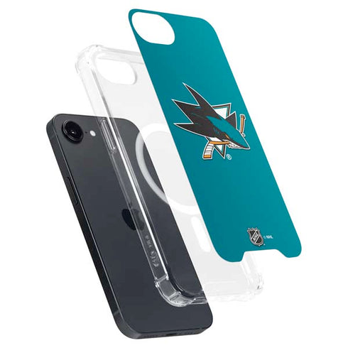 NHL San Jose Sharks Solid Background iPhone 16e MagSafe Case