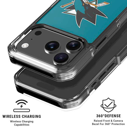 NHL San Jose Sharks Solid Background iPhone 18 Pro Clear Case