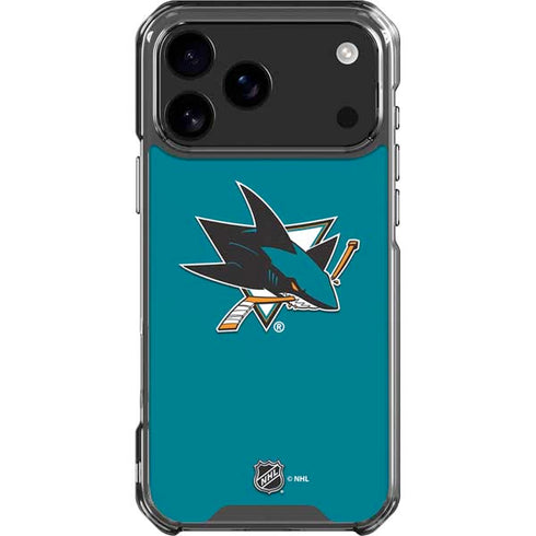 NHL San Jose Sharks Solid Background iPhone 18 Pro Max Clear Case