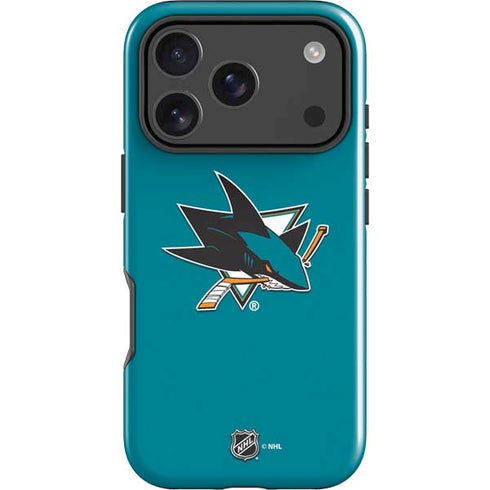 NHL San Jose Sharks Solid Background iPhone 18 Pro Max Impact Case