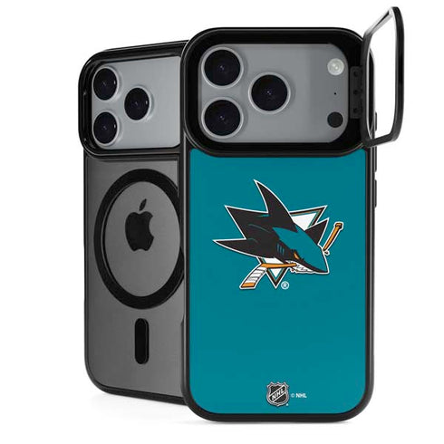 NHL San Jose Sharks Solid Background iPhone 18 Pro Max Kickstand Case
