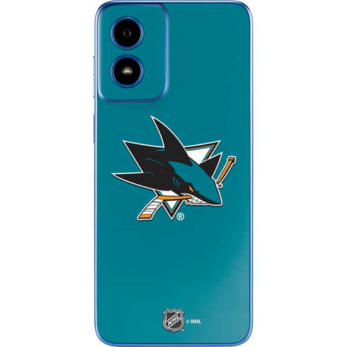 NHL San Jose Sharks Solid Background Moto G Play 4G (2024) Skin