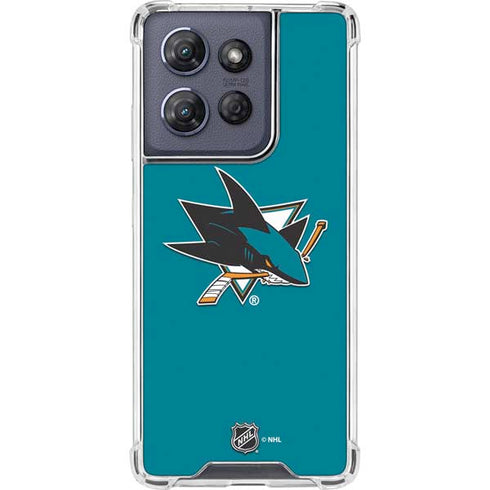 NHL San Jose Sharks Solid Background Moto G Play 5G (2025) Clear Case