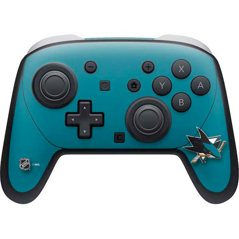NHL San Jose Sharks Solid Background Nintendo Skins