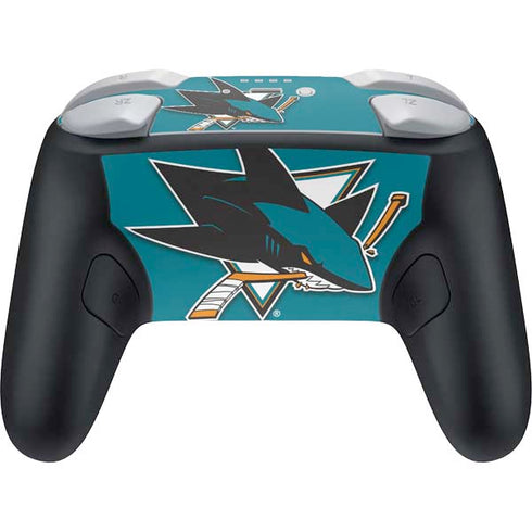NHL San Jose Sharks Solid Background Nintendo Switch 2 (2025) Pro Controller Skin