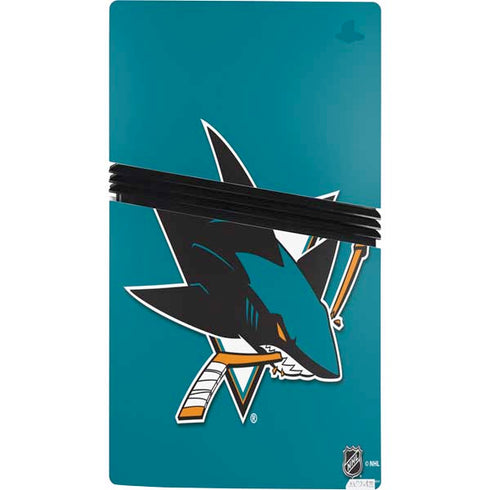 NHL San Jose Sharks Solid Background PS5 Pro Bundle Skin