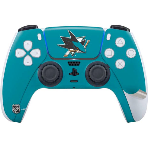 NHL San Jose Sharks Solid Background PS5 Pro Bundle Skin