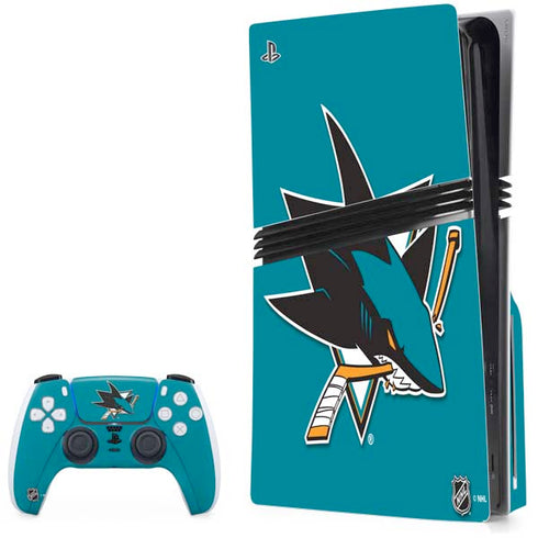 NHL San Jose Sharks Solid Background PlayStation PS5 Skins