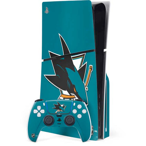 NHL San Jose Sharks Solid Background PlayStation PS5 Skins