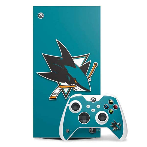 NHL San Jose Sharks Solid Background Xbox Series X Skins