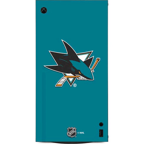 NHL San Jose Sharks Solid Background XBox Series X Digital Edition Console Skin
