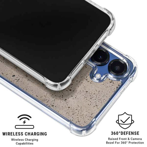 Sandstone Concrete Galaxy S25 FE Clear Case
