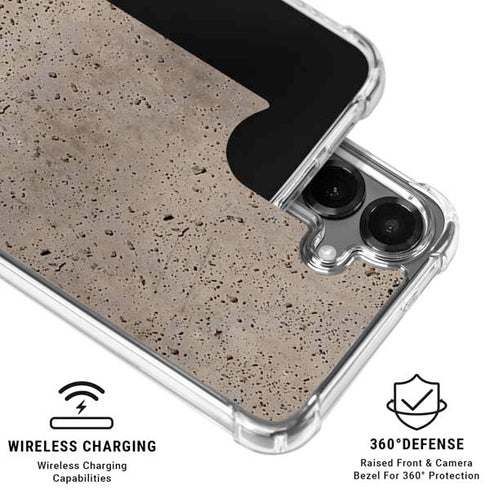 Sandstone Concrete Galaxy S26 Clear Case