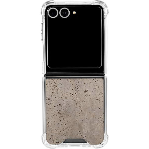 Sandstone Concrete Galaxy Z Flip7 Clear Case
