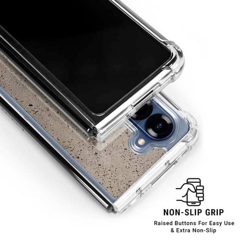 Sandstone Concrete Galaxy Z Fold7 Clear Case