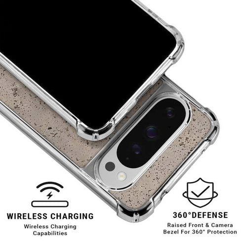Sandstone Concrete Google Pixel 10 Pro XL Clear Case