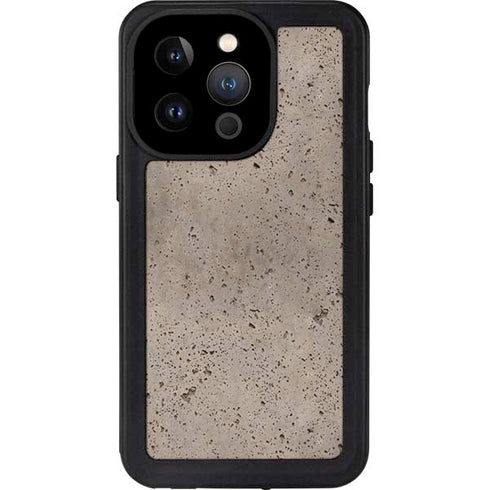 Sandstone Concrete iPhone 15 Pro Waterproof Case