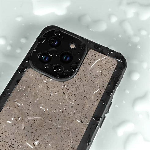 Sandstone Concrete iPhone 15 Pro Waterproof Case