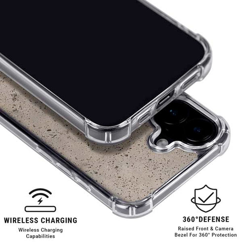 Sandstone Concrete iPhone 16 Clear Case