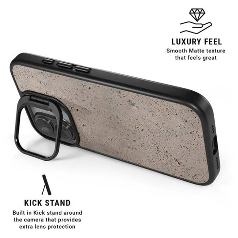 Sandstone Concrete iPhone 17 Kickstand Case