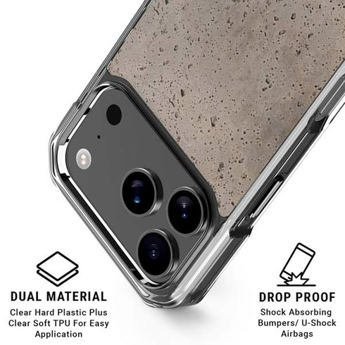 Sandstone Concrete iPhone 17 Pro Max Clear Case
