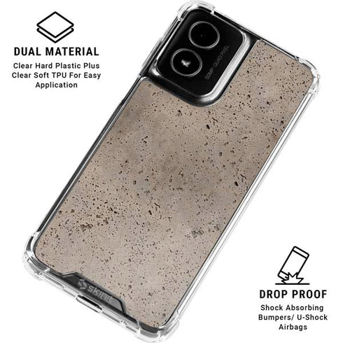 Sandstone Concrete Moto G Power 5G (2024) Clear Case