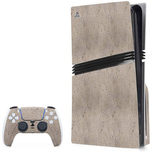 Sandstone Concrete PS5 Pro Disk Bundle Skin