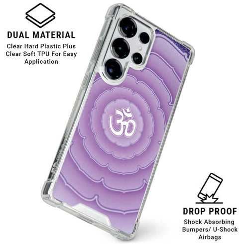 Sanskrit Purple Galaxy S25 Ultra Clear Case