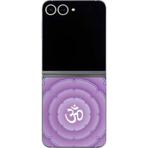Sanskrit Purple Galaxy Z Flip6 Skin