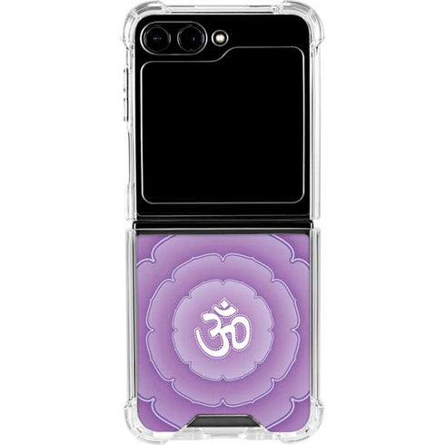 Sanskrit Purple Galaxy Z Flip6 Clear Case