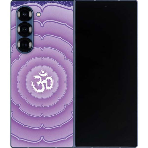 Sanskrit Purple Galaxy Z Fold6 Skin