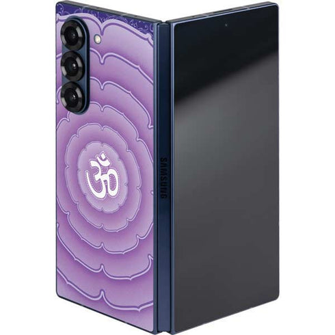 Sanskrit Purple Galaxy Z Fold6 Skin