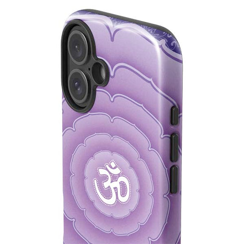 Sanskrit Purple iPhone 16 Plus Impact Case