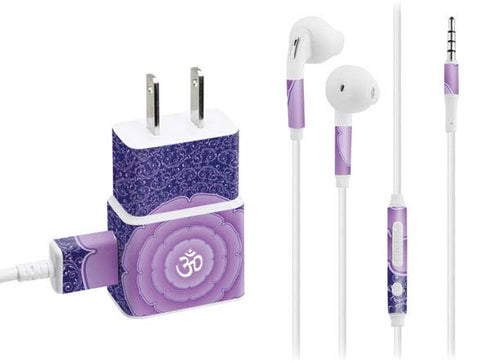 Sanskrit Purple Phone Charger Skin