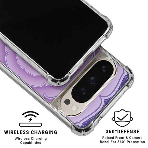 Sanskrit Purple Pixel 9/9 Pro Clear Case