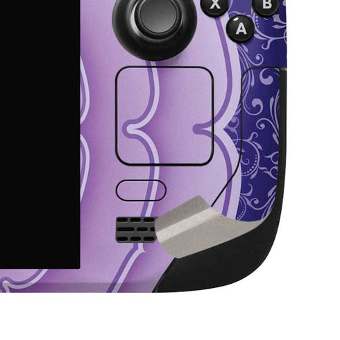 Sanskrit Purple Steam Deck Handheld Gaming Computer OLED Skin