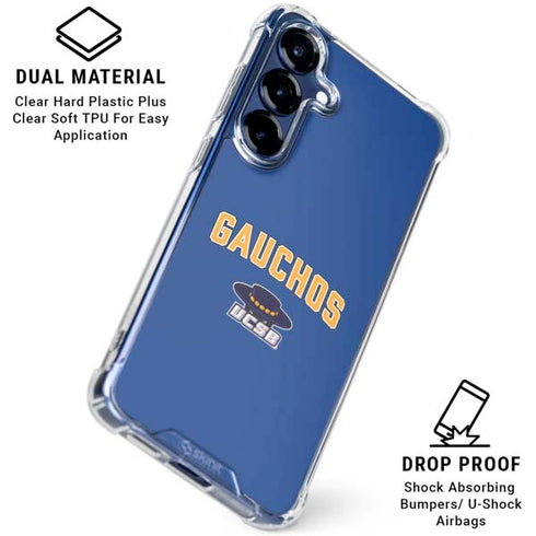University of California-Santa Barbara Gauchos Galaxy S25 Plus Clear Case