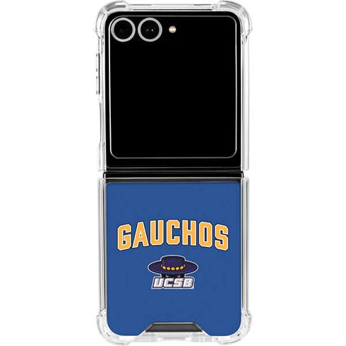 University of California-Santa Barbara Gauchos Galaxy Z Flip7 Clear Case