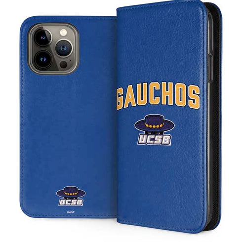 University of California-Santa Barbara Gauchos iPhone 15 Pro Max Folio Case