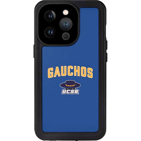 University of California-Santa Barbara Gauchos iPhone 15 Pro Waterproof Case