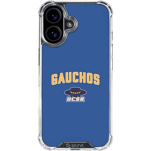 University of California-Santa Barbara Gauchos iPhone 16 Plus Clear Case