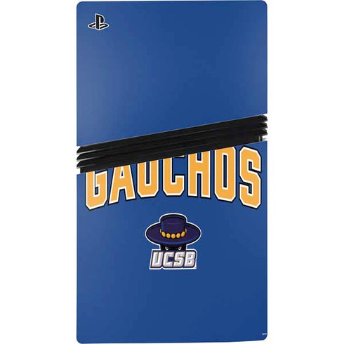 University of California-Santa Barbara Gauchos PS5 Pro Disk Bundle Skin